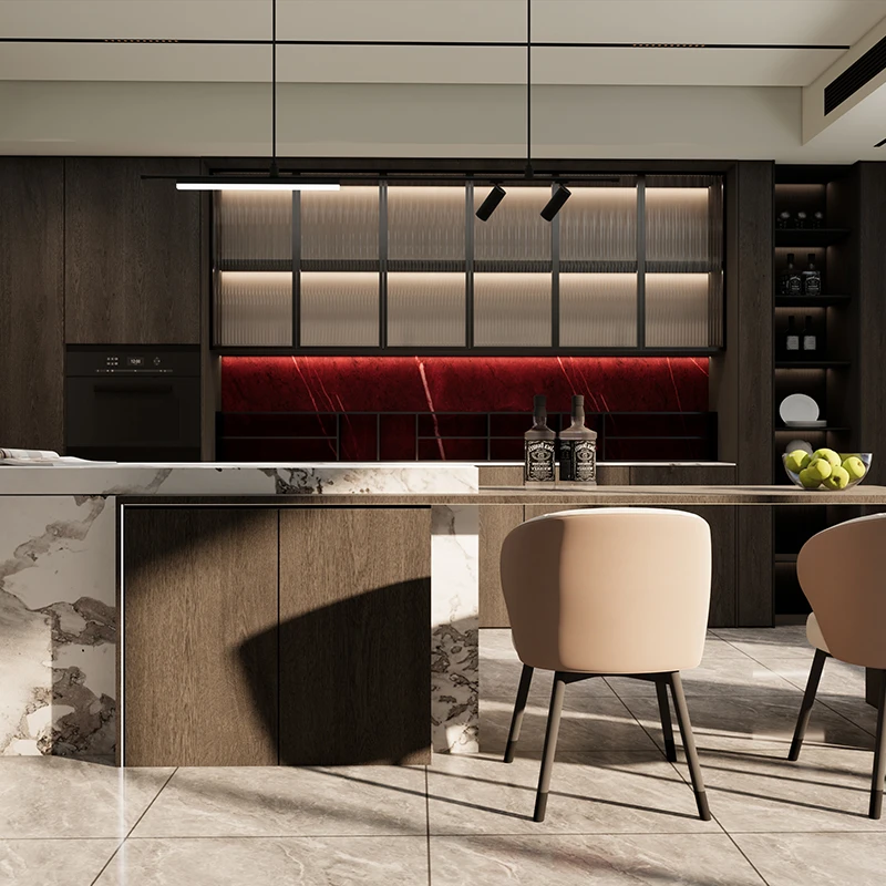 Dark Wood Kitchen Cabinet